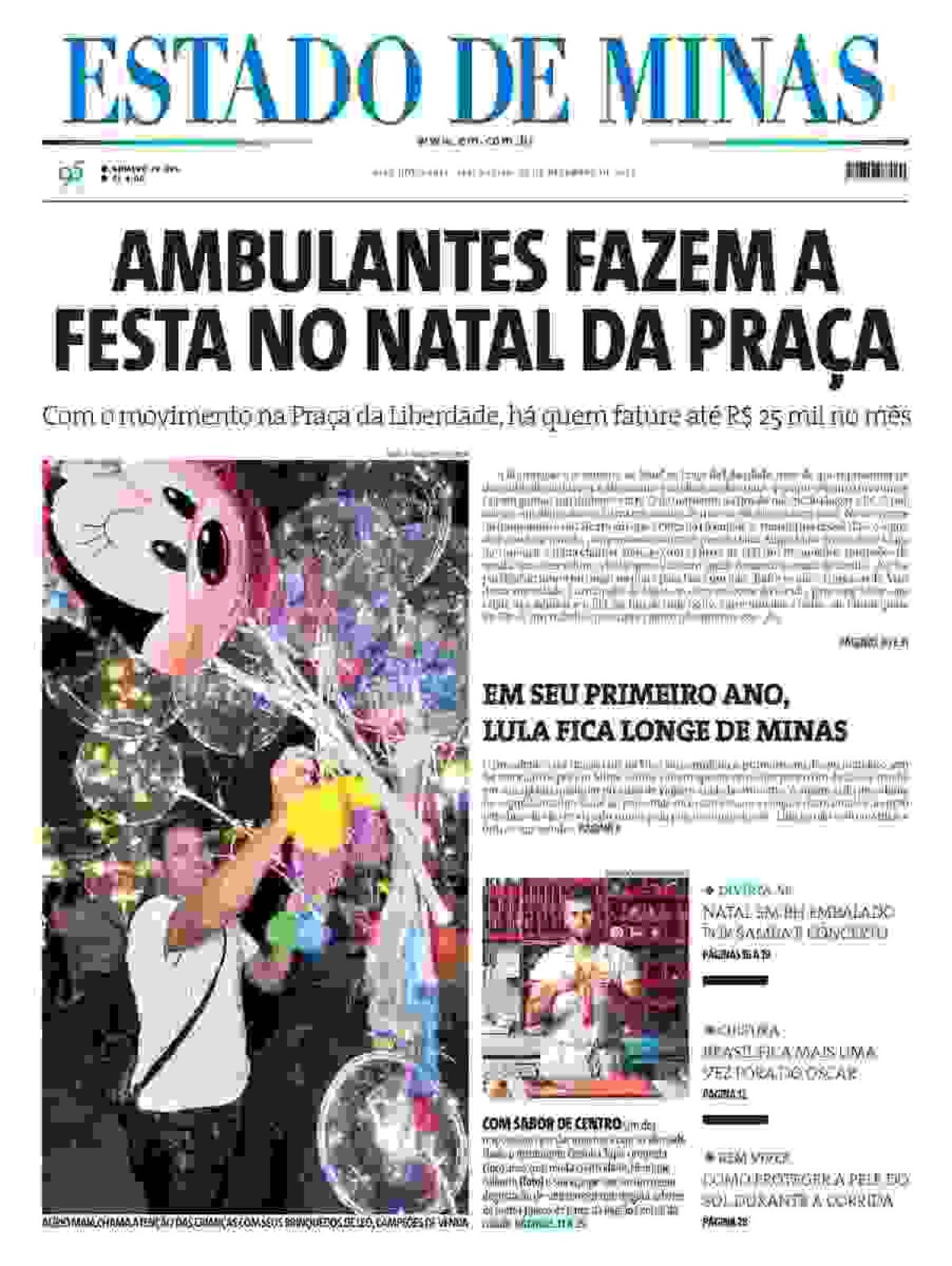 Confira A Capa Do Estado De Minas Do Dia