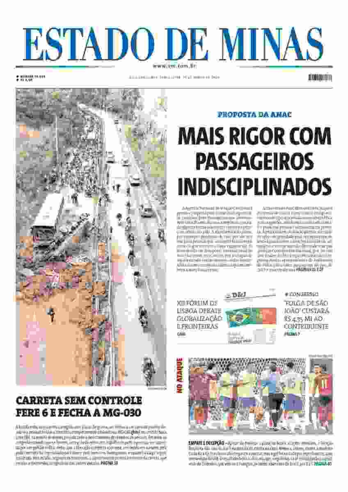 CONFIRA A CAPA DO ESTADO DE MINAS DO DIA 25 06 2024