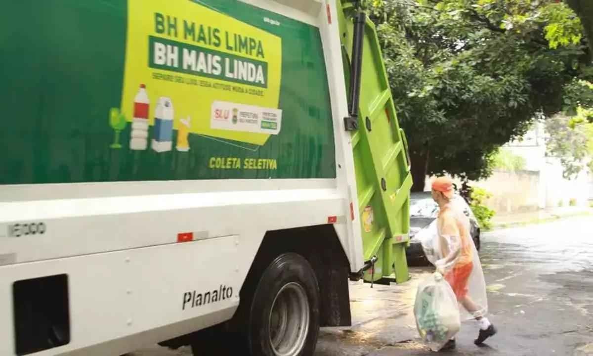 Caminhão de coleta de lixo da SLU -  (crédito: Edésio Ferreira/EM/D.A Press - 04/01/2020)