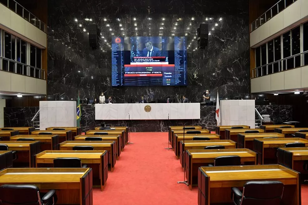 Plenário da ALMG vazio -  (crédito: Sarah Torres/ALMG)