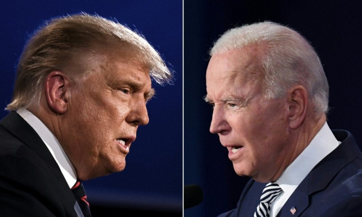 Donald Trump e Joe Biden disputarão a presidência dos EUA  -  (crédito: JIM WATSON, SAUL LOEB / AFP)