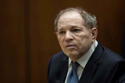 Harvey Weinstein durante julgamento por assédio sexual  -  (crédito: ETIENNE LAURENT / POOL / AFP)