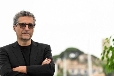 Kleber Mendonça Filho no lançamento de 'Retratos fantasmas' no Festival de Cannes, na França -  (crédito: Patrícia de Melo Moreira/AFP)