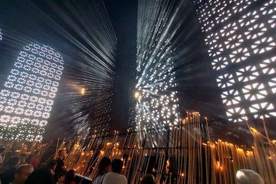 Um dos lugares sagrados no santuário de Aparecida é a sala das velas. Local de agradecimentos dos peregrinos por graças alcançadas -  (crédito:  Carlos Altman/EM/D.A PRESS)