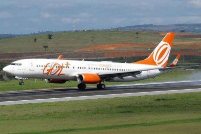 Avi&atilde;o da Gol decola do Aeroporto de Confins -  (crédito: Matheus Adler/EM/D.A Press)