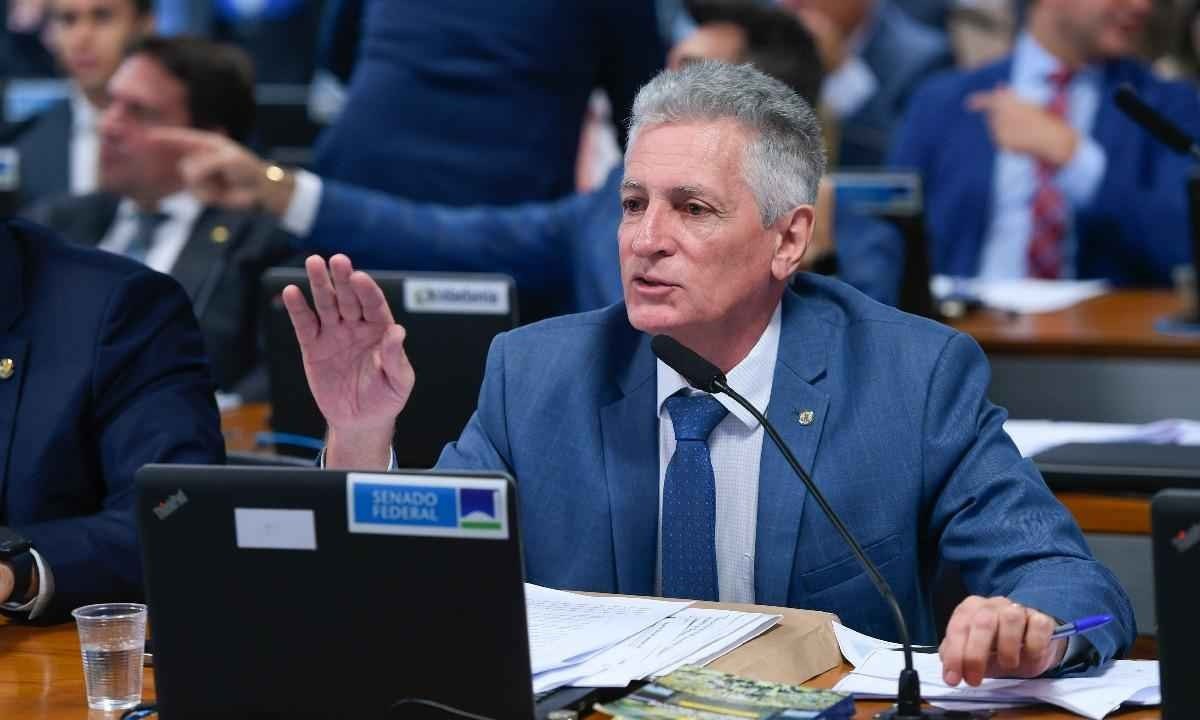 Rogério Correia  fala durante sessão na CPMI -  (crédito: Edilson Rodrigues/Agência Senado)
