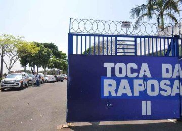 Portaria da Toca da Raposa, centro de treinamento do Cruzeiro  -  (crédito: Leandro Couri/Em/D.A Press)