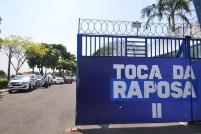 Portaria da Toca da Raposa, centro de treinamento do Cruzeiro  -  (crédito: Leandro Couri/Em/D.A Press)