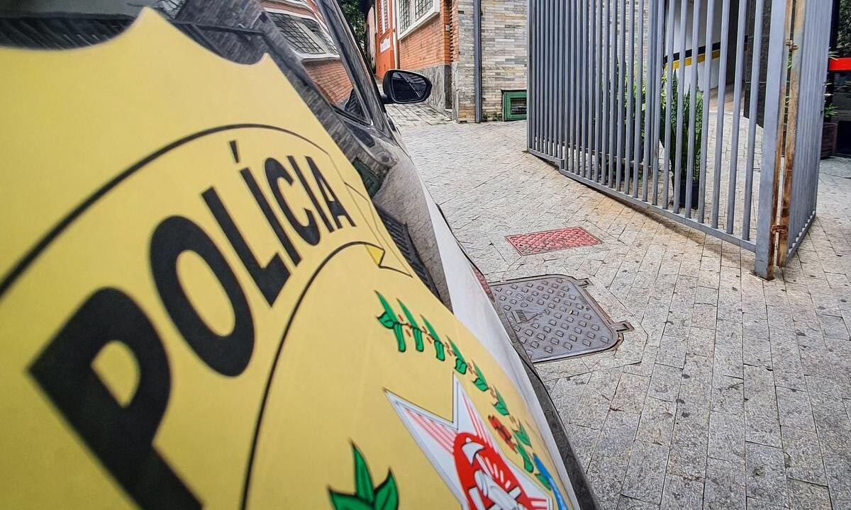 Foto da logo da Polícia Civil em um carro da corporação - (crédito: Foto: Leandro Couri /EM/D.A Press)