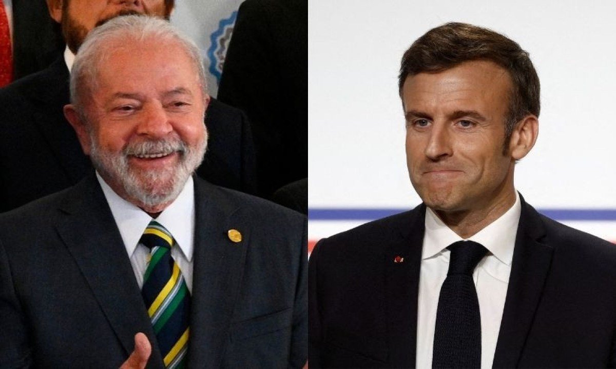Montagem: Lula x Macron -  (crédito: LUIS ROBAYO/ BENOIT TESSIER / AFP)