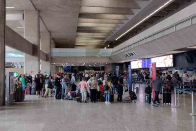 Desembarque 1 vai melhorar o fluxo de ageiros em Confins, segundo a concessionária que istra o aeroporto -  (crédito: Edésio Ferreira/EM/D.A Press)