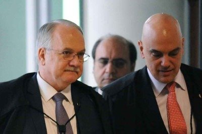 Edson Fachin e Alexandre de Moraes, ministros do STF -  (crédito: Andressa Anholete/AFP)