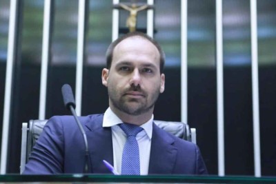 O deputado licenciado Eduardo Bolsonaro pode depor mesmo estando nos EUA -  (crédito: Paulo Sérgio/Câmara dos Deputados)