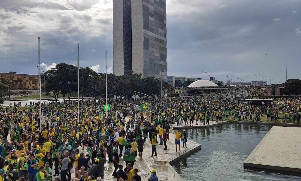 Manifestantes invadem Congresso, STF e Palacio do Planalto. -  (crédito: Ed Alves/CB/D.A Press)