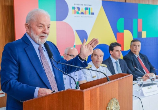 Presidente Lula dá entrevista coletiva para falar sobre ações de segurança pública no Rio de Janeiro -  (crédito:  Foto: Ricardo Stuckert / PR )