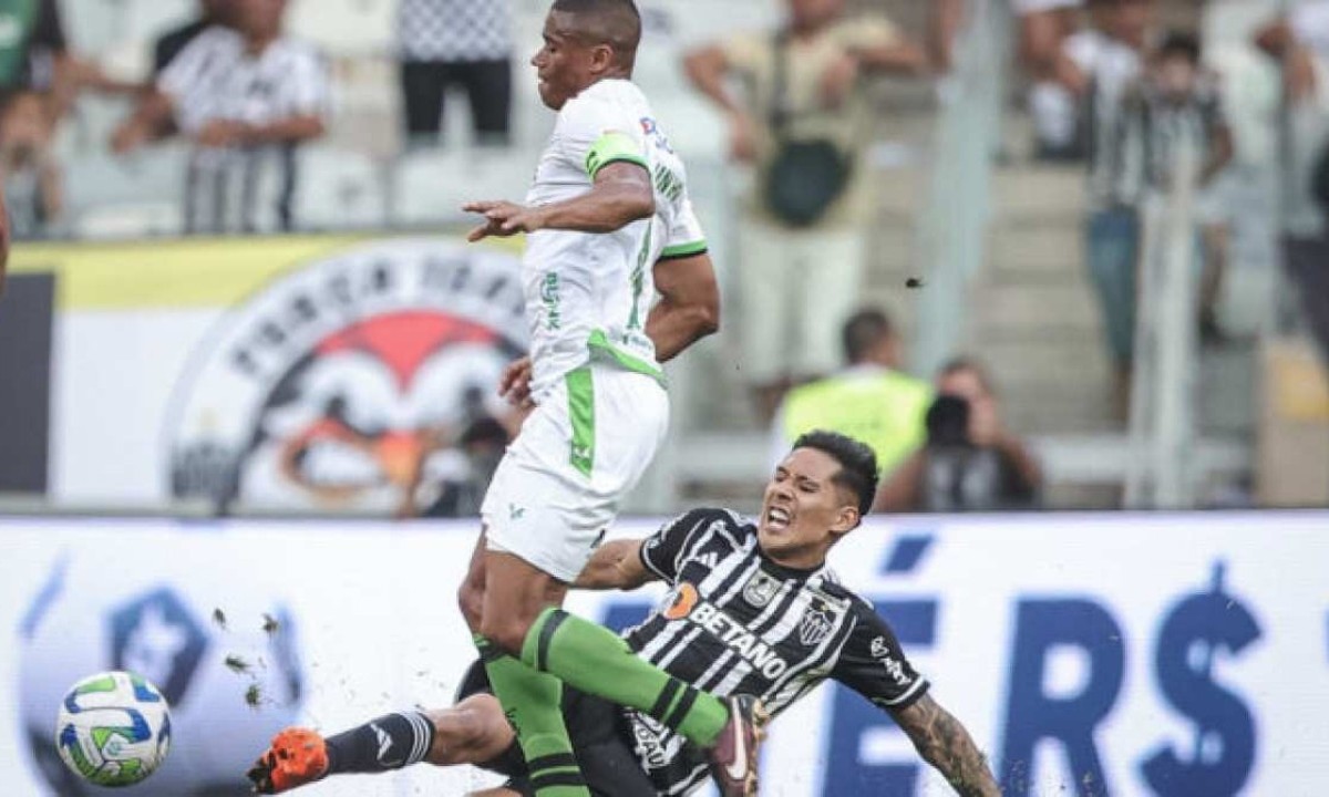 Atlético e América empataram por 2 a 2 na 13ª rodada do Brasileiro
- (crédito: Pedro Souza/Atlético) Atlético e América empataram por 2 a 2 na 13ª rodada do Brasileiro
- (crédito: Pedro Souza/Atlético)