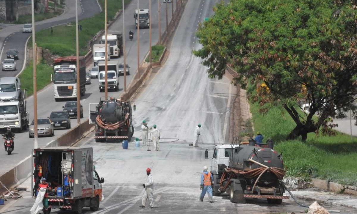 Hoje, pela manhã, o sentido Vitória foi liberado -  (crédito: Gladyston Rodrigues/ EM/ D.A Press)