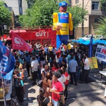 Manifestação em BH: servidores estaduais criticam RRF de Zema - Jair Amaral/EM/D.A.Press