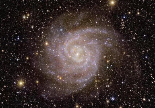 A galáxia espiral IC 342 é difícil de ver porque está localizada no outro lado da Via Láctea -  (crédito: ESA/EUCLID CONSORTIUM/NASA)