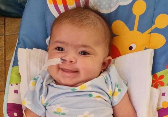 Na foto, a pequena Maria Cecília, de apenas três meses de vida -  (crédito: Arquivo Pessoal/Denise Daniele)