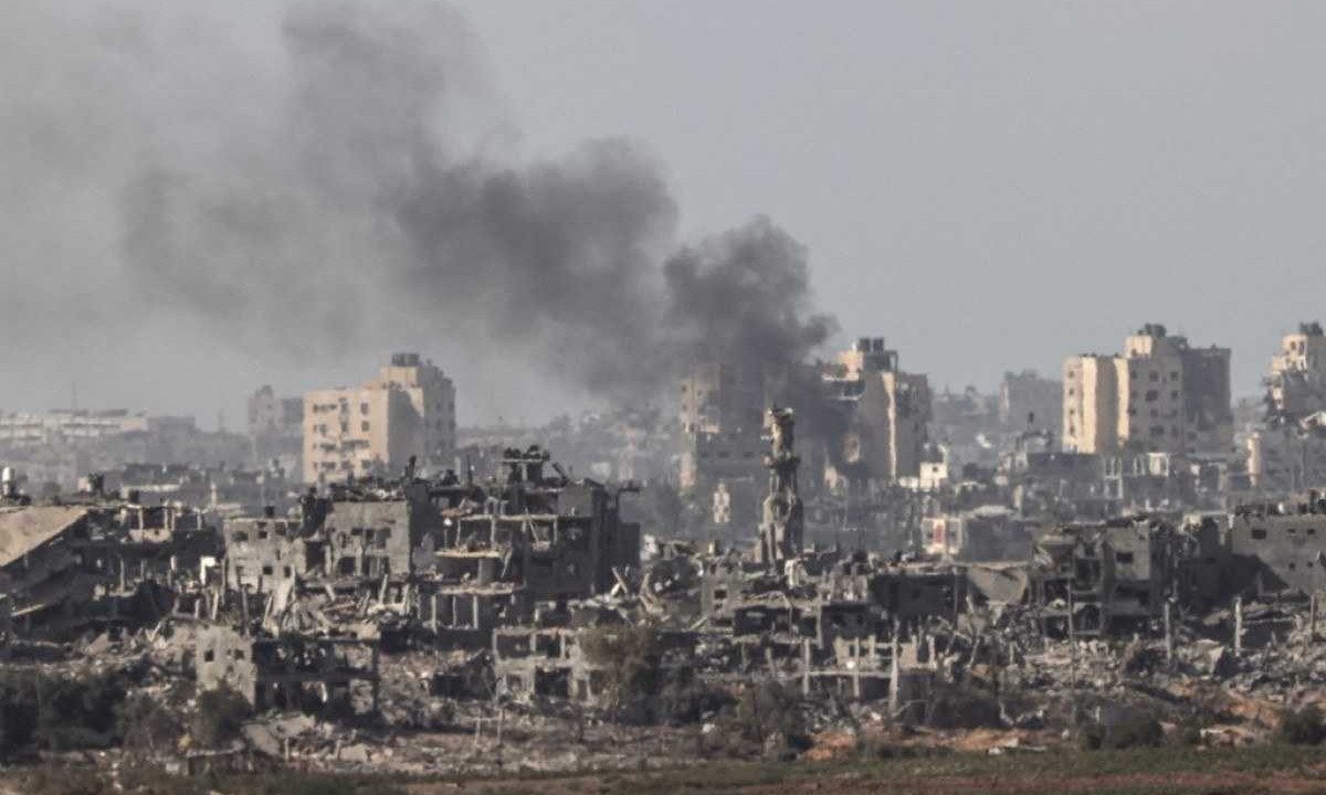 Bombardeio na Faixa de Gaza em 10/11/2023 -  (crédito: Jack Guez / AFP       )