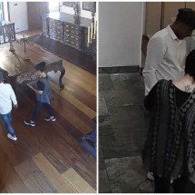 Quatro colombianos são suspeitos de furto em museu sacro de Ouro Preto - Circuito interno de TV/Reprodução