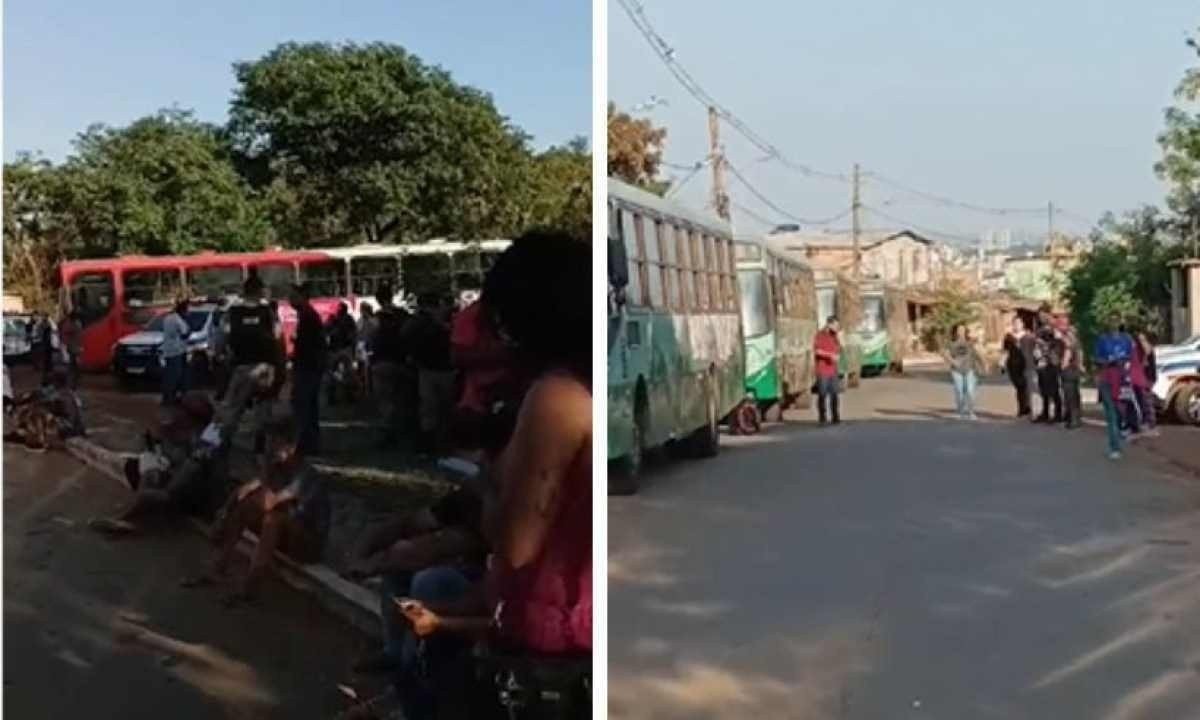 Protesto acontece no ponto final da linha 9030, no bairro Castanheiras -  (crédito: Arquivo pessoal)