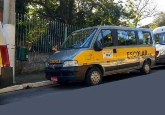 A van pertencia ao programa Transporte Escolar Gratuito (TEG) da Prefeitura de São Paulo. O órgão informou que descredenciou o motorista -  (crédito: Prefeitura de São Paulo/Divulgação)