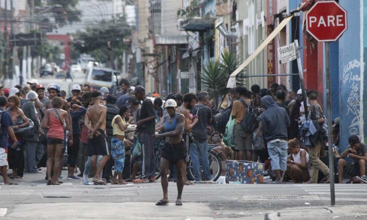  Operação contra tráfico de drogas realizada na Cracolândia, região central da cidade de São Paulo, SP, nessa quarta-feira, 16 -  (crédito:   Willian Moreira/Futura Press/Folhapress)