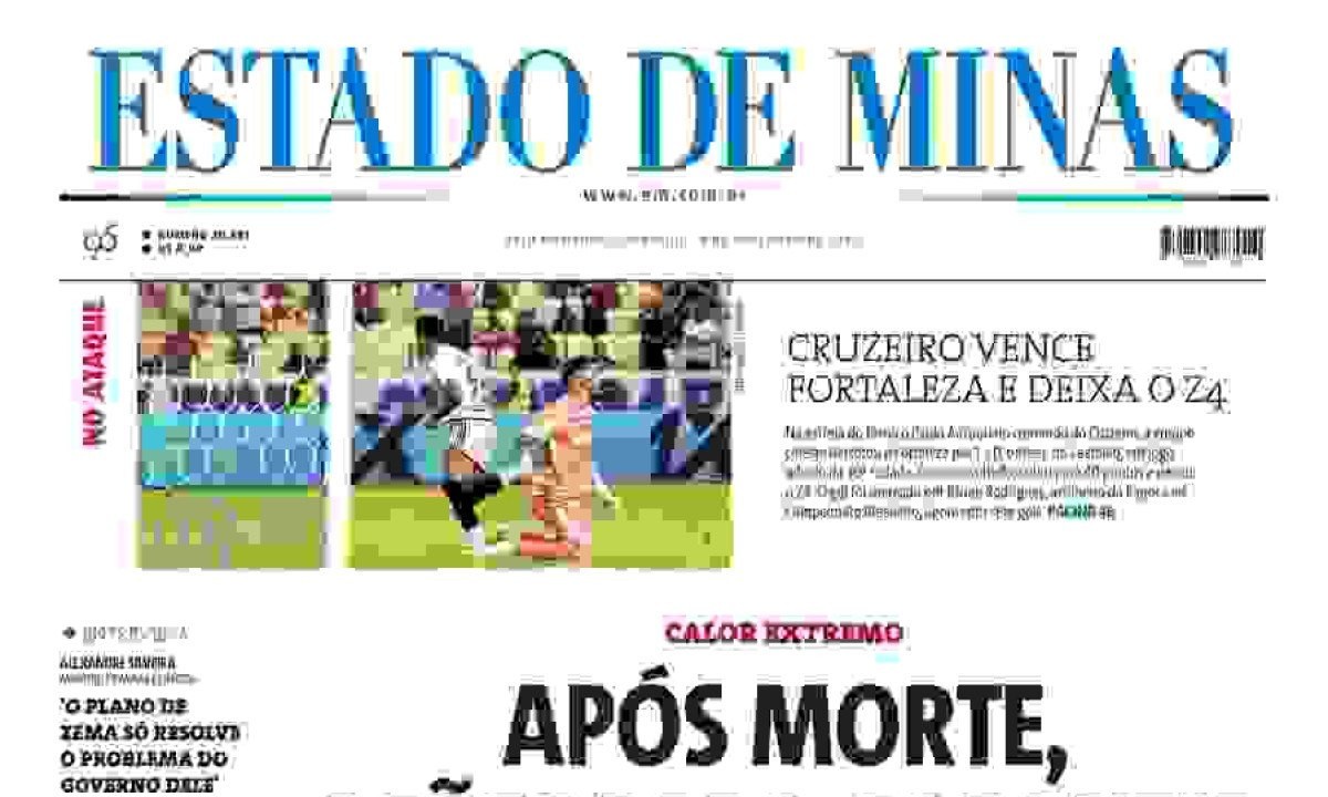 Confira a capa do Jornal Estado de Minas do dia 19/11/2023 -  (crédito: Estado de Minas)