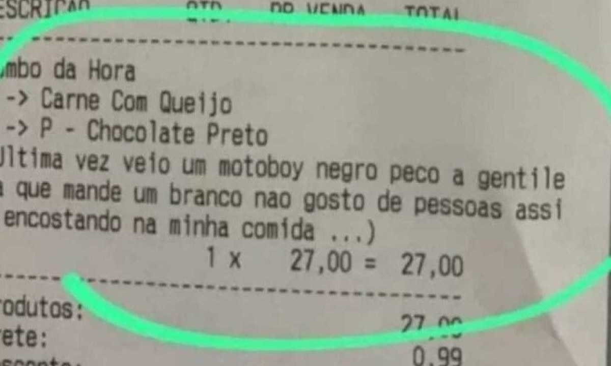 Caso chegou a ser registrado na 3ª Delegacia de Polícia Regional, e documentado como injúria racial consumada -  (crédito: Reprodução redes sociais)