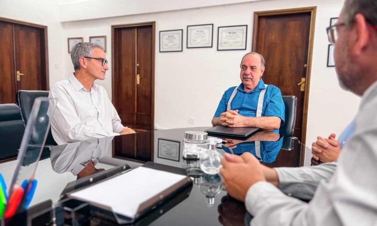 Secretário geral do MDB se encontra com Fuad. Na mesa, as eleições municipais  -  (crédito: Divulgação)