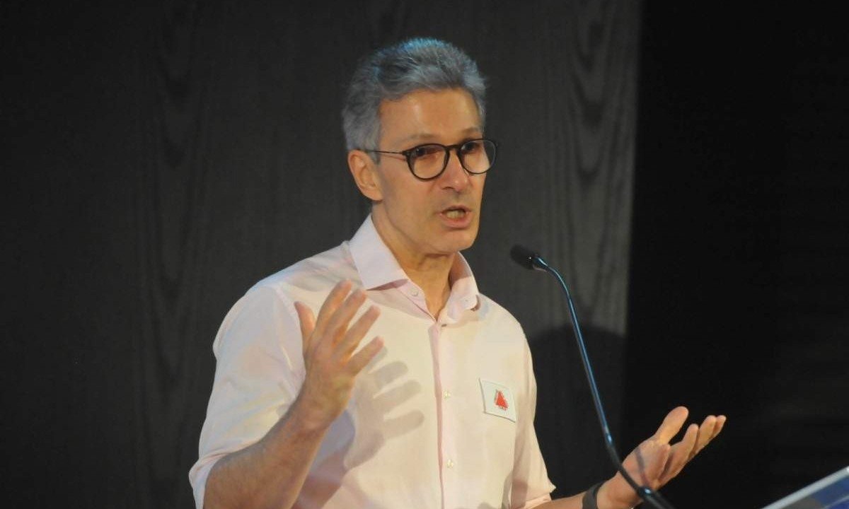 Governador Romeu Zema (Novo) tenta assumir a frente das negocia&ccedil;&otilde;es da d&iacute;vida do estado em Bras&iacute;lia -  (crédito: Alexandre Guzanshe/EM/D.A. Press)