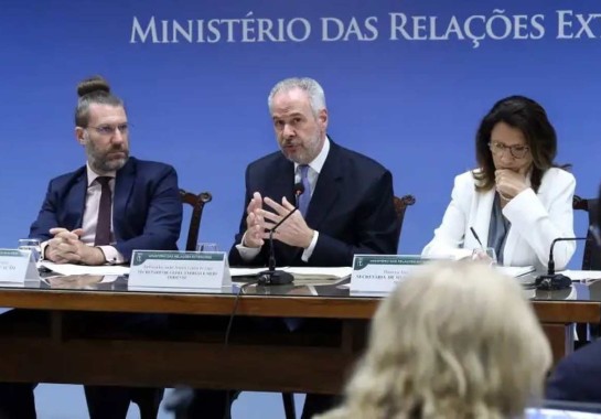 Coletiva de imprensa no Itamaraty sobre a 28ª Conferência das Nações Unidas sobre Mudanças Climáticas -  (crédito: José Cruz/ABr)