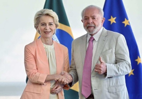 Ursula Von Der Leyen e Lula  -  (crédito: AFP)