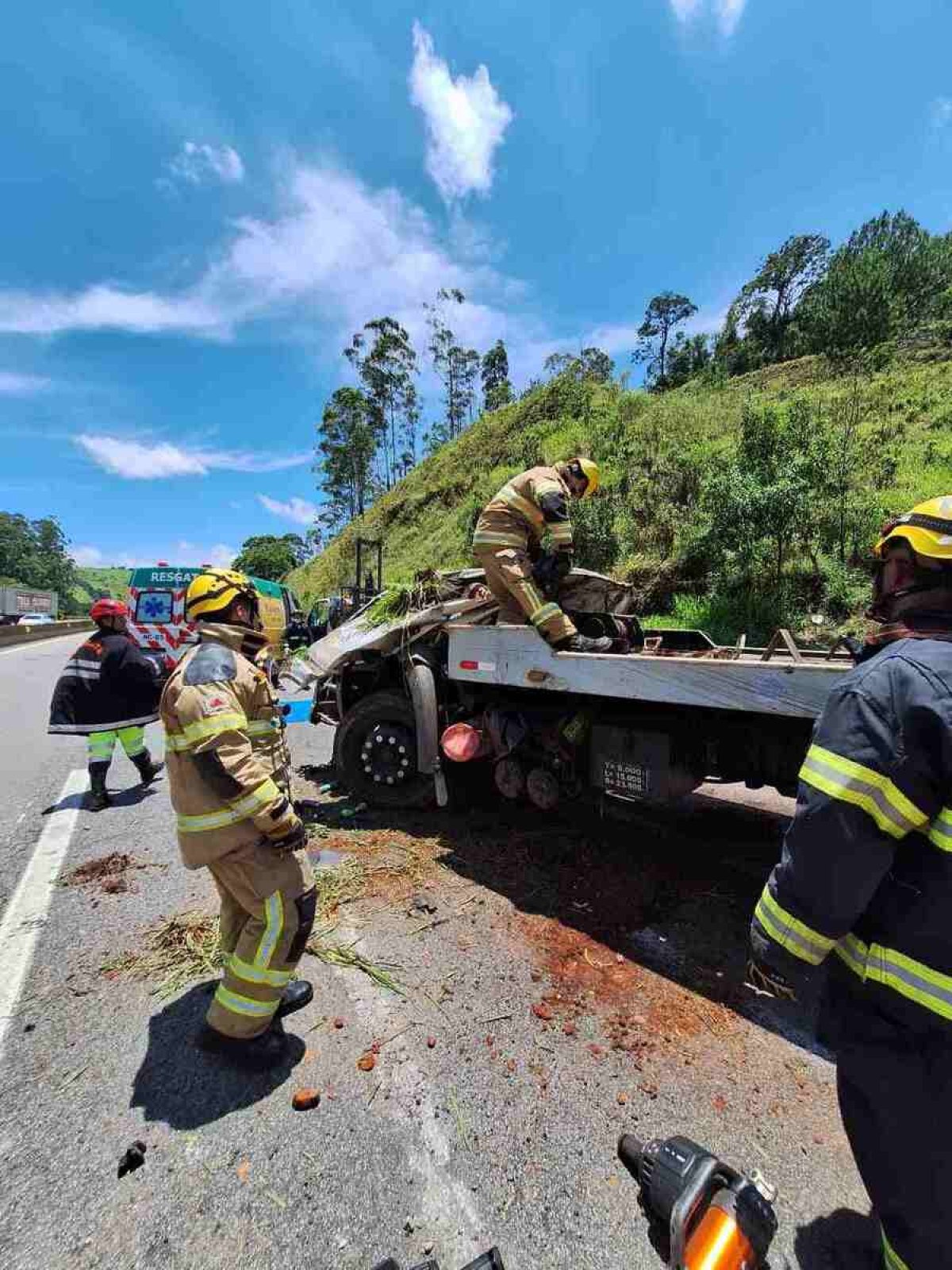 Motorista morre preso às ferragens após caminhão tombar na BR-381