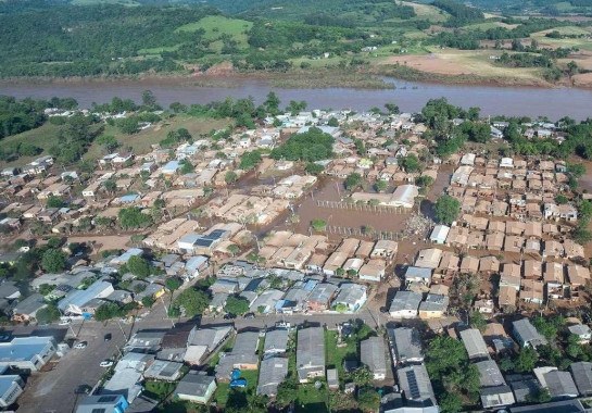  Áreas atingidas pelas chuvas em Roca Sales e Muçum, no Vale do Taquari. -  (crédito: Mauricio Tonetto/Secom)