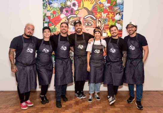 Os chefs Kadu Evangelisti, Gabriela Guimarães, Guilherme Furtado, Leonardo Paixão, Julia Tricate, Gabriel Coelho e Felipe Caputo -  (crédito: Carla Costa/Divulgação)