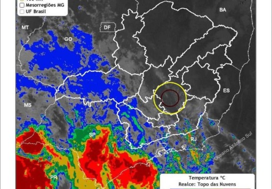 Calor aumenta e há possibilidade de chuva nesta quinta em BH -  (crédito: Defesa Civil/Reprodução)