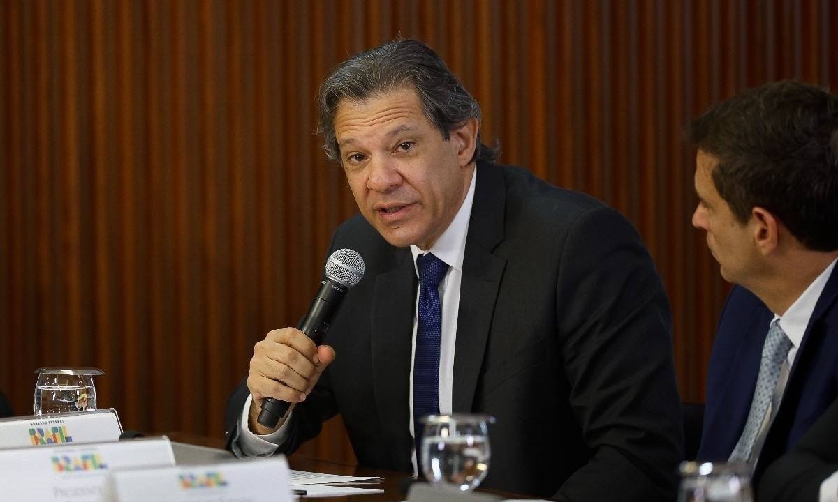 Ministro da Fazenda, Fernando Haddad, na abertura da Cúpula do G20 -  (crédito: Pedro Ladeira/Folhapress)
