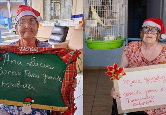 Idosos de dois asilos pedem ajuda para ganhar presentes de Natal -  (crédito: Divulgação)