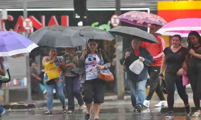 BH está em alerta para chuvas fortes neste domingo (26/11)
 -  (crédito: Leandro Couri/EM/D.A.Press)