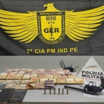 Suspeitos de assalto à agropecuária são presos e polícia recupera R$ 40 mil - PMMG/Divulgação
