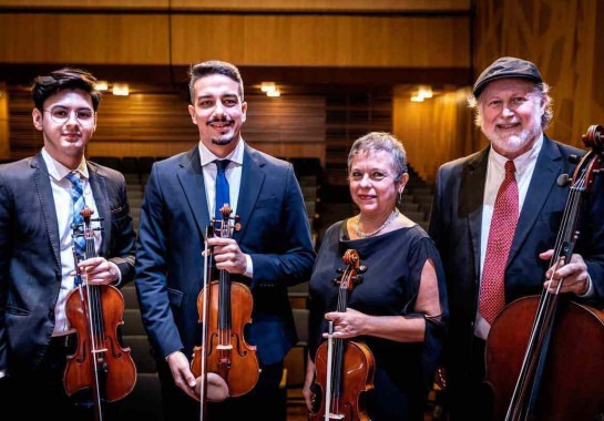 Quarteto de cordas da orquestra sinfônica brasileira faz concerto gratuito na quinta, em Ibirité  -  (crédito: Renato Mangolin/Divulgação)