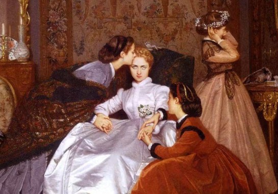 A <em>Noiva Hesitante</em> de Auguste Toulmouche (1866) -  (crédito: Sotheby's)