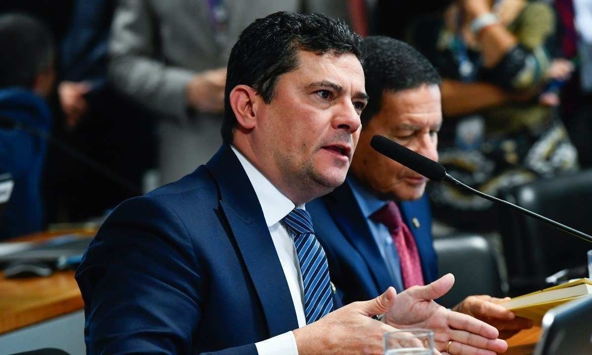 Senador Sergio Moro criticou indicação de Dino ao STF -  (crédito: Geraldo Magela/Agência Senado)