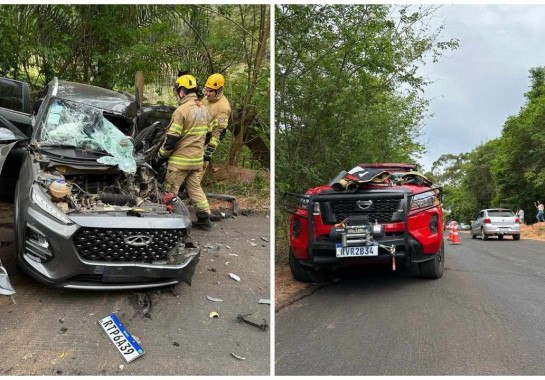 Acidente aconteceu em uma estrada que dá acesso à rodovia MG-329 -  (crédito: Corpo de Bombeiros)