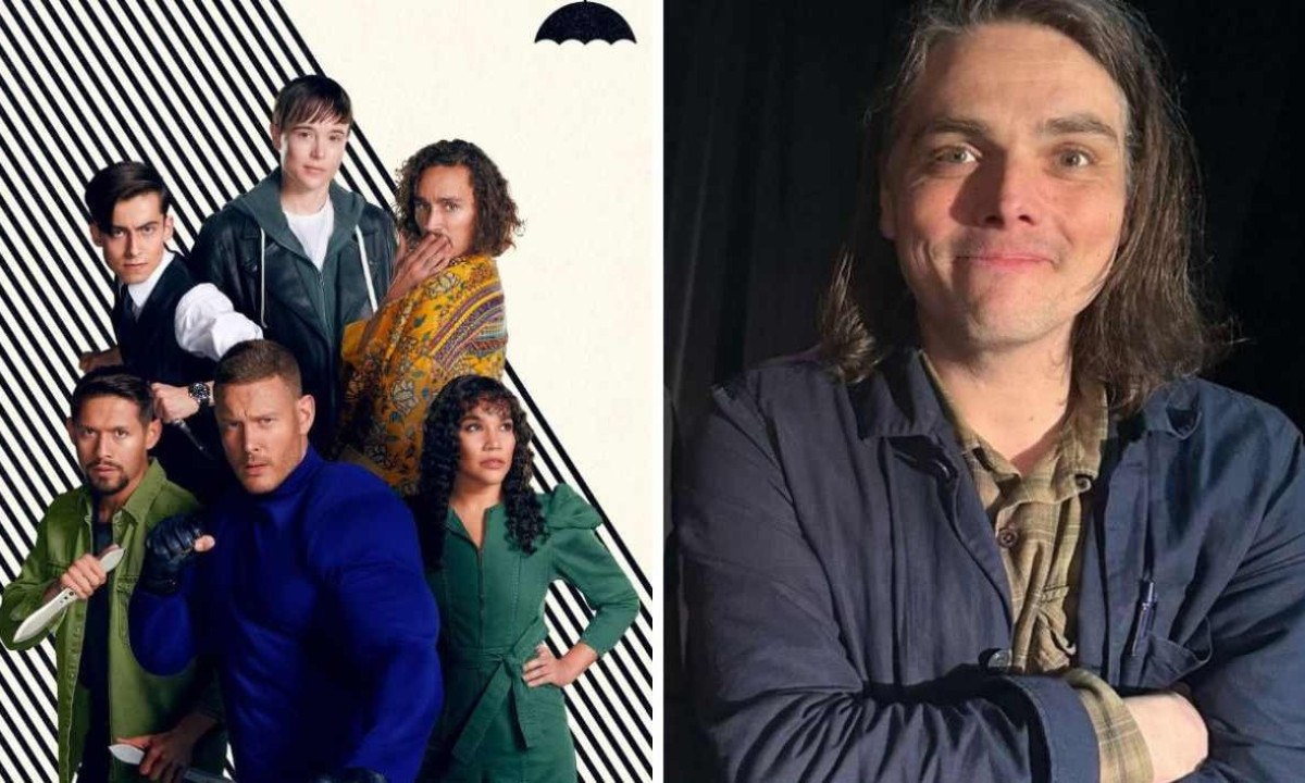 'The umbrella academy' é uma das séries mais vistas da Netflix, Gerard Way é produtor executivo do projeto -  (crédito: Netflix / Divulgação / reprodução / redes sociais)