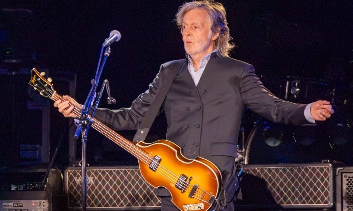 Paul McCartney estreia turn&ecirc; brasileira de &quot;Got back&quot; no Est&aacute;dio Man&eacute; Garrincha, em Bras&iacute;lia, na quinta-feira (30/11) -  (crédito: Marcos Hermes/Divulgac&atilde;o)