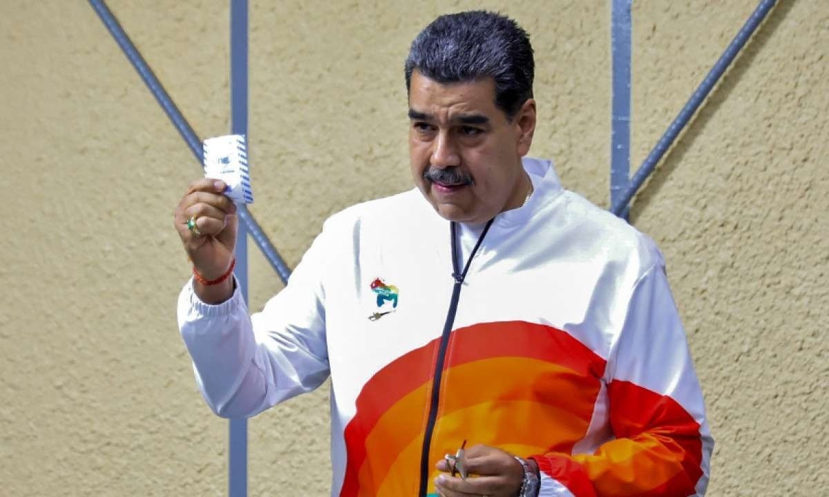 O líder venezuelano propôs que fosse enviado à Assembleia Nacional um projeto de lei para a criação de uma província "Guiana Esequiba"  -  (crédito:  MARCELO GARCIA/Venezuelan Presidency/AFP)